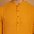 Yellow chikankari cotton embroidery men kurta