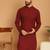 Maroon chikankari cotton embroidery men kurta
