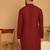 Maroon chikankari cotton embroidery men kurta