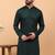 Green sequins work rayon men kurta