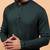 Green sequins work rayon men kurta