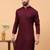 Maroon sequins work rayon men kurta
