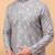 Grey sequins work aari men kurta