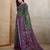 Grey printed art silk designer pallu saree