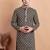 Navy blue chikankari cotton embroidery men kurta