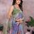 Light purple printed art silk designer pallu saree