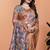 Multicolor printed art silk designer pallu saree