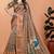 Brown printed art silk designer pallu saree