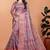 Pink printed art silk designer pallu saree