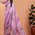 Baby pink printed art silk designer pallu saree