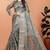 Grey printed art silk designer pallu saree