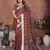 Brown color linen cotton silver zari border & weaving saree with un-stitched blouse