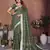 Green color linen cotton silver zari border & weaving saree with un-stitched blouse