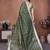 Green color linen cotton silver zari border & weaving saree with un-stitched blouse