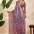 Lavender printed art silk designer pallu saree
