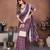 Purple color linen cotton silver zari border & weaving saree with un-stitched blouse