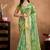 Green printed art silk designer pallu saree