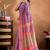 Pink printed art silk designer pallu saree