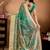 Green printed art silk designer pallu saree