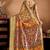 Yellow printed art silk designer pallu saree