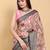 Multicolor printed art silk designer pallu saree