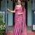 Pink printed art silk designer pallu saree