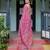 Pink printed art silk designer pallu saree