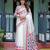 White printed art silk designer pallu saree
