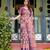 Wine printed art silk designer pallu saree