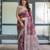 Maroon printed art silk designer pallu saree