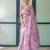 Onion pink printed art silk designer pallu saree