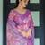 Purple printed art silk designer pallu saree
