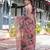 Onion pink printed art silk designer pallu saree