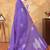 Purple printed art silk designer pallu saree