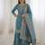 Blue color designer heavy faux georgette sequins embroidered work readymade suit