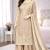 Beige color designer pure gmy silk sequins embroidered work readymade suit