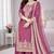 Pink color designer pure gmy silk sequins embroidered work readymade suit