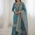 Blue color designer heavy faux georgette sequins embroidered work readymade suit