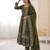 Mehendi green color designer roman silk sequins embroidered work readymade suit