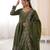 Mehendi green color designer roman silk sequins embroidered work readymade suit