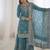 Blue color designer heavy faux georgette sequins embroidered work readymade suit