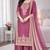 Pink color designer pure gmy silk sequins embroidered work readymade suit