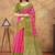 Pink printed art silk designer pallu saree