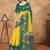 Yellow printed art silk designer pallu saree