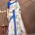 White printed art silk designer pallu saree