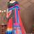 Multicolor printed art silk designer pallu saree