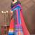 Multicolor printed art silk designer pallu saree