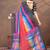 Multicolor printed art silk designer pallu saree