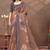 Brown printed art silk designer pallu saree