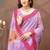 Lavender printed art silk designer pallu saree